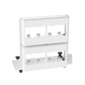 Patch Panel de 8 Puertos Mini-Com, Para Uso con Gabinetes Multipropósito, de Instalación a Presión, Color Blanco  MS8PPB
