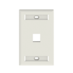 NK1FWHY, Placa de Pared Vertical, Salida Para 1 Puerto Keystone, Con Espacios Para Etiquetas, Color Blanco