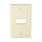 Placa de Pared Vertical, Salida Para 2 Puertos Keystone, Color Marfil  NK2FNEI
