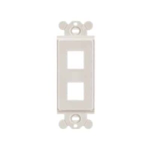 Marco de Módulo Dúplex, Para Placas Frontales Estándar GFCI, Acepta 2 Módulos Keystone, Color Blanco  NK2RMFWH