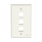 Placa de Pared Vertical, Salida Para 3 Puertos Keystone, Color Blanco Mate  NK3FNIW