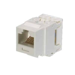 NK688MWH, Conector Jack Estilo 110 (de Impacto), Tipo Keystone, Categoría 6, de 8 posiciones y 8 cables, Color Blanco