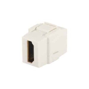 Módulo Acoplador HDMI 2.0, Hembra a Hembra Tipo-A, Categoría 2, Keystone, Color Blanco Mate  NKHDMIIW