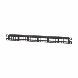 Panel de Parcheo Modular Keystone (Sin Conectores), Numerado y Espacio para Etiquetas, de 24 puertos, 1UR  NKPP24FMY