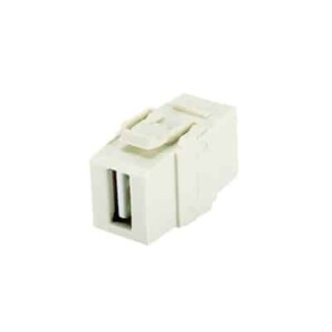 Módulo Acoplador USB 2.0, Hembra a Hembra, Tipo Keystone, Color Blanco Mate  NKUSBAAIW
