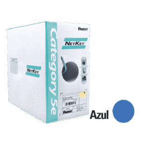 Bobina de cable UTP 305 m. de Cobre, NetKey, Azul, Categoría 5e (24 AWG), PVC (CM), de 4 pares  NUC5C04BU-CE