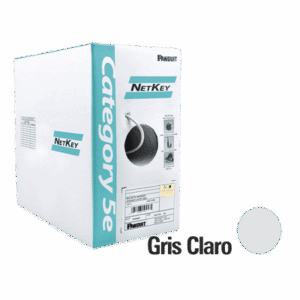 Bobina de Cable UTP 305 m. de Cobre, NetKey, Gris Claro, Categoría 5e (24 AWG), PVC (CM), de 4 pares  NUC5C04IG-CE