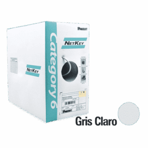 Bobina de Cable UTP 305 m. de Cobre, NetKey, Reelex, Gris, Categoría 6 (24 AWG), 1000Mbps, PVC (CM), de 4 pares  NUC6C04IG-FE