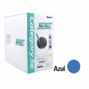 Bobina de Cable UTP de 305 m. de Cobre, NetKey, Azul, Categoría 5e (24 AWG), Riser (CMR), de 4 Pares  NUR5C04BU-C
