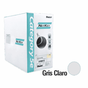 Bobina de Cable UTP 305 m. de Cobre, NetKey, Gris Claro, Categoría 5e (24 AWG), Riser (CMR), de 4 pares  NUR5C04IG-C