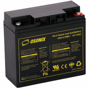 OBS1218M5 - Batería VRLA 12V 18Ah de Plomo Puro con tecnología AGM de placa delgada. Sellada libre de mantenimiento. Garantía de 2 años