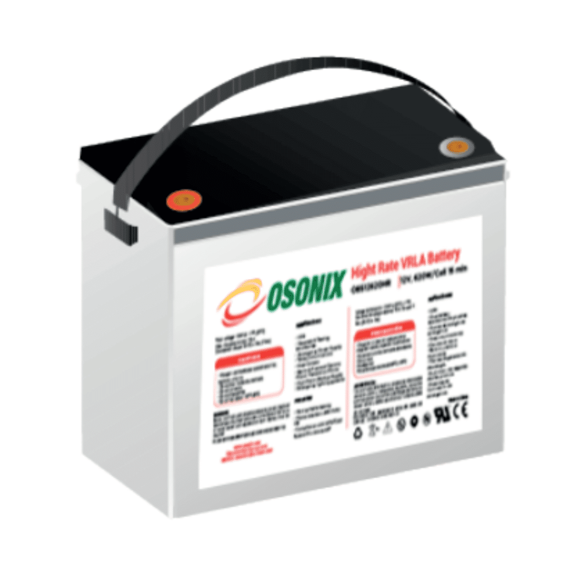 Batería High Rate 12V 156Ah (620W 15min 1.67/celda) incorpora tecnología avanzada VRLA y AGM diseñada para el mayor rendimiento y tiempo de vida. Garantía de 3 años.  CAT: OBS12620HR