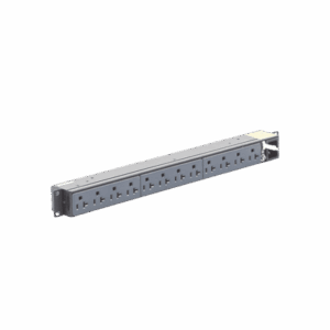 PDU Básico para Distribución de Energía, Enchufe de Entrada NEMA 5-15P, Con 12 Contactos NEMA 5-20R, Instalación Horizontal de 19in, 1UR, 15 Amp, 120 Vca P12B01M