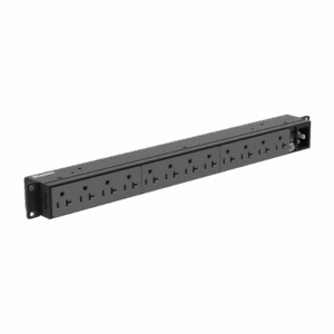 PDU Básico para Distribución de Energía, Enchufe de Entrada NEMA 5-20P, Con 12 Contactos NEMA 5-20R, Instalación Horizontal de 19in, 1UR, 20 Amp, 120 Vca P12B19M