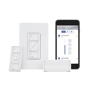 (Caseta Wireless) Kit Hub controlador, atenuador (dimmer), control y tapa.: PBDGPKG1W