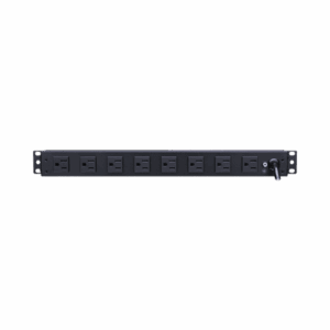 PDU Básico Para Distribución de Energía, Con 8 Tomas NEMA 5-15R Traseras, 1UR, 15 Amp, 120 Vca PDU15B8R