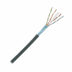 Bobina de Cable Planta Externa con Gel, de 4 pares, Cat6A, Blindado F/UTP, Color Negro, 305m  PFO6X04BL-CEG