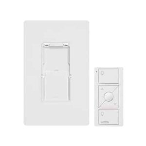 Kit, placa de pared y Control Remoto PICO Inalámbrico, complemente con un atenuador o switch on/off, Caseta, RA2, RadioRa2: PJ2WALLWHL01
