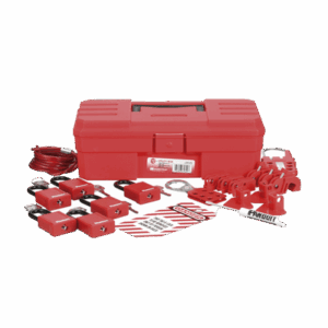 Kit de Bloqueo LOTO para Contratistas con Componentes (Color Rojo).  PSL-KT-CONA