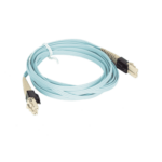 Jumper PViQ de Fibra Óptica Multimodo 50/125 OM4, LC-LC Duplex, LSZH, Color Aqua, 3 Metros  PVFZL10-10M3Y