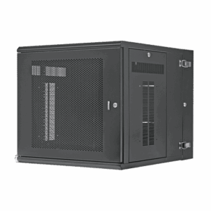 Gabinete PanZone de Montaje en Pared, de 19in, Puerta Perforada, 12 UR, 762mm de Profundidad, Color Negro  PZWMC1230P