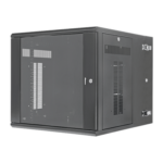 Gabinete PanZone de Montaje en Pared, de 19in, Puerta con Ventana de Seguridad, 12 UR, 762mm de Profundidad, Color Negro  PZWMC1230W