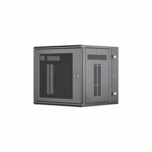 Gabinete PanZone de Montaje en Pared, de 19in, Puerta Ventilada, 12 UR, 635mm de Profundidad, Color Negro  PZWMC12P
