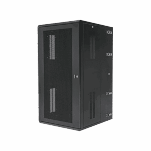 Gabinete PanZone de Montaje en Pared, de 19in, Puerta Ventilada, 26 UR, 635mm de Profundidad, Color Negro  PZWMC26P