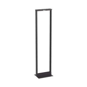 Rack de Dos Postes Estándar de 19 in, Rieles Numerados y Roscados #12-24, Fabricado en Aluminio, 45 Unidades de Rack, Color Negro  R2P