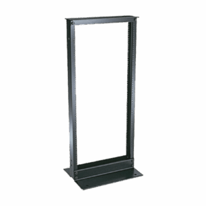 Rack de Dos Postes Estándar de 19 in, Rieles Numerados y Roscados #12-24, Fabricado en Aluminio, 24 Unidades de Rack, Color Negro  R2P48