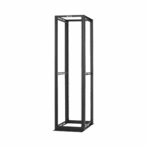 Rack de Cuatro Postes Estándar de 19", Rieles Numerados y Roscados #12-24, Profundidad Máxima de 30 in, 45 Unidades de Rack, Color Negro  R4P