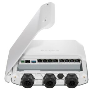 RB5009UPr+S+OUT, Ruteador PoE, 7xGEth, 1x2.5GigaEth, 1xSFP+ 10G, 8xPoE 802.3af/at, RouterOS