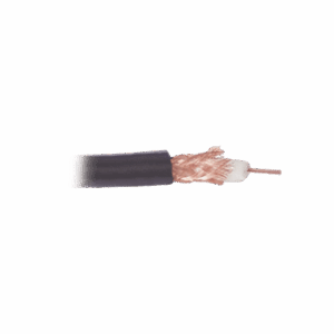 Retazo de 5 mts de Cable RG59, conductor central de alambre de cobre calibre 20, blindado de malla trenzada de cobre 80%, aislante de polietileno sólido.
