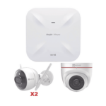 Kit de Cámaras Wi-Fi EZVIZ con Access Point Ruijie / Incluye 2 Piezas C3X / 1 Pieza C4W / 1 Access Poin RG-RAP6260(G): RGRAP6260(G)/C3X/C4W