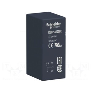 RELÉ DE INTERFAZ ENCHUFABLE, 12 A, 24 V CA. RSB1A120BD SCHNEIDER ELECTRIC