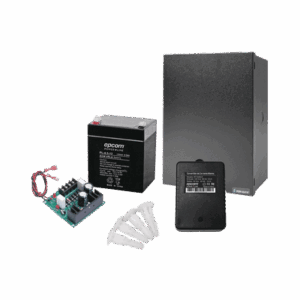 Kit con Fuente  ELK Products ( ELK624 ) con salida de 12 Vcd a 1 Amper, incluye transformador y batería de 4.5 Amper RT1640ELKPL4