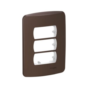 PLACA DE 3 MÓDULOS + SOPORTE, SALSA BROWN, S3M27230 SCHNEIDER ELECTRIC