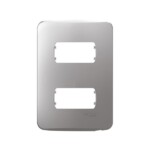 PLACA DE 2 MÓDULOS + SOPORTE, SALSA SILVER, S3P27220 SCHNEIDER ELECTRIC