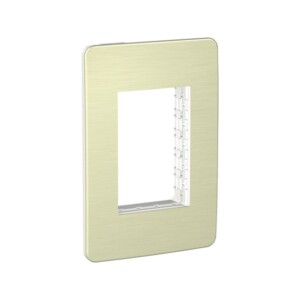 PLACA DE 3 MÓDULOS CON CHASIS, ORO ALUMINIO, S733603645 SCHNEIDER ELECTRIC