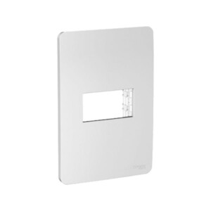 PLACA DE 1 MÓDULO Y 1 SEGMENTO EN COLOR PLATA. S735101274 SCHNEIDER ELECTRIC