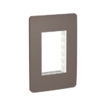 PLACA CON CHASIS DE 3 MÓDULOS CAFÉ S735103264 SCHNEIDER ELECTRIC