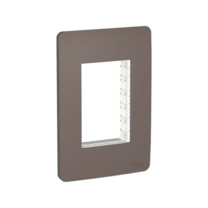 PLACA CON CHASIS DE 3 MÓDULOS CAFÉ S735103264 SCHNEIDER ELECTRIC