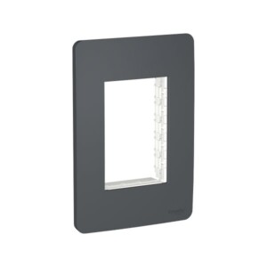 PLACA + SOPORTE, 3 MÓDULOS, NEGRO, S735103294 SCHNEIDER ELECTRIC