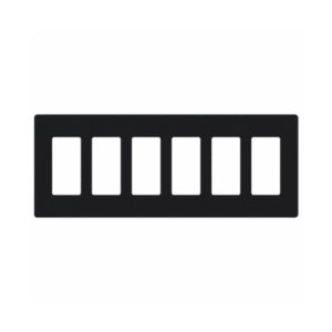 Placa 6 espacios pata dimmer o apagadores Lutron: SC6MN