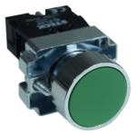 BOTÓN PULSADOR METÁLICO VERDE 22.5 MM Ø SLMRN2