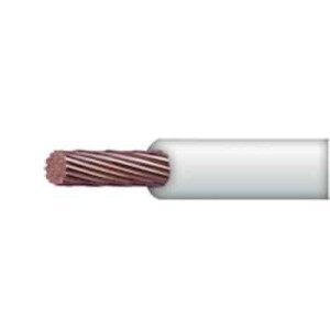( SLY305 ) Cable 10 awg  color blanco,Conductor de cobre suave cableado. Aislamiento de PVC, autoextinguible. (Venta por Metro): SLY-304-WHT