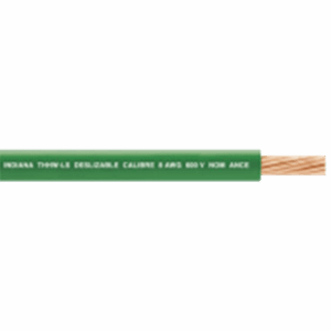 Cable Eléctrico de Cobre Recubierto THW-LS Calibre 6 AWG 19 Hilos Color Verde (100 metros): SLY-291-GRN/100