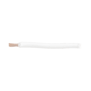 Cable 8 awg  color blanco,Conductor de cobre suave cableado. Aislamiento de PVC, autoextinguible. (Venta por Metro): SLY-296-WHT