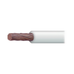 Cable Eléctrico 8 awg  color blanco,Conductor de cobre suave cableado. Aislamiento de PVC, autoextinguible. BOBINA 100 MTS: SLY-296-WHT/100