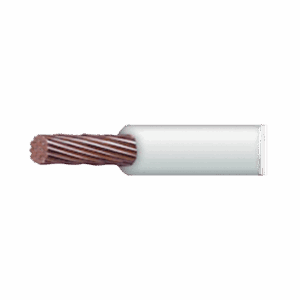 Cable Eléctrico 8 awg  color blanco,Conductor de cobre suave cableado. Aislamiento de PVC, autoextinguible. BOBINA 100 MTS: SLY-296-WHT/100